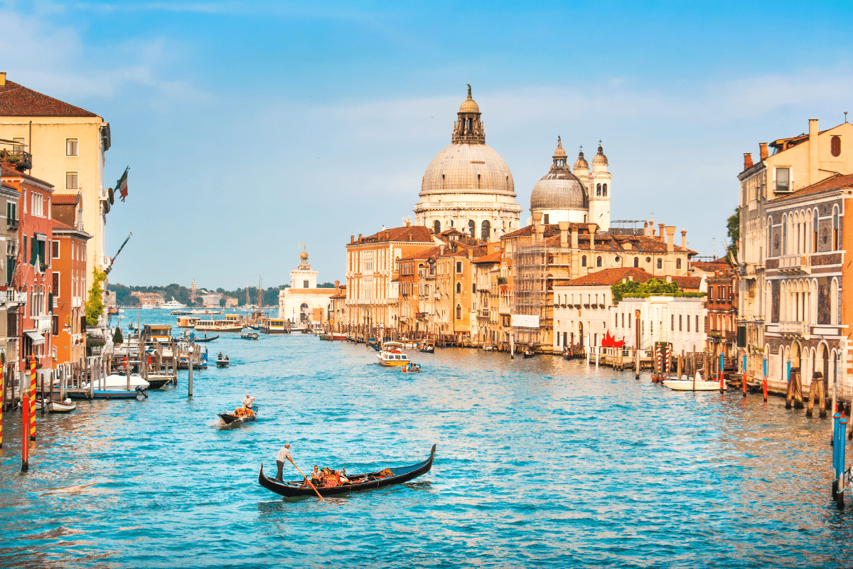 Venice Italy Gondolas on Grand Canal
